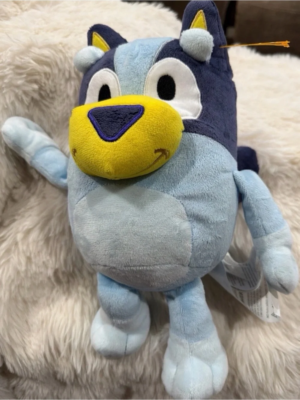 Soft Blue & Yellow Cartoon Plush Animal - Cozy Stuffed Toy